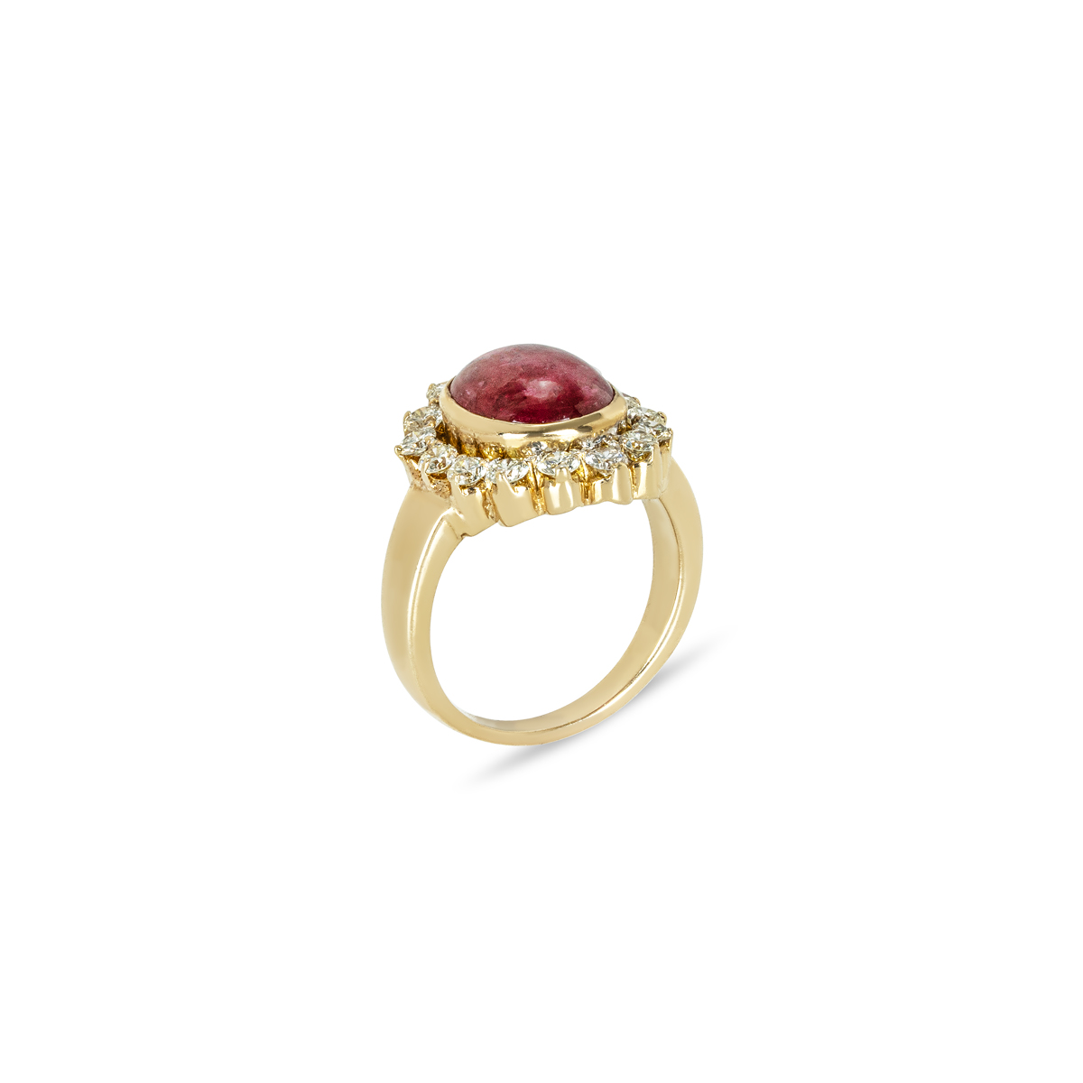 Yellow Gold Diamond & Ruby Ring
